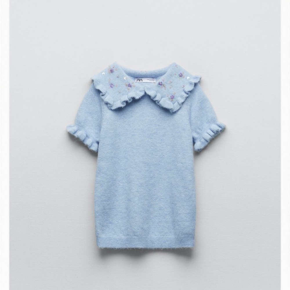 Zara beaded knit sweater（Brand New）